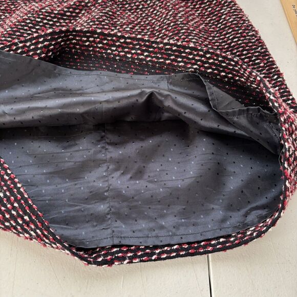 TOMMY HILFIGER Tweed Mini Skirt Blue Red Mix Lined - Picture 6 of 9